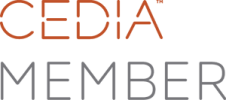 CEDIA Member logo with “CEDIA” in orange uppercase letters above the word “MEMBER” in gray.